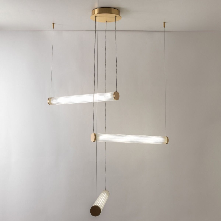 Zuma Line - regulējama LED lustra uz troses LED/64W/230V 2700-6500K zelta + ar tālvadības pulti
