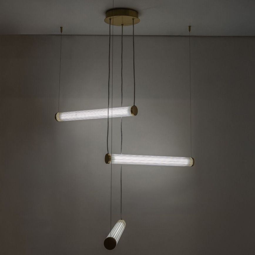 Zuma Line - regulējama LED lustra uz troses LED/64W/230V 2700-6500K zelta + ar tālvadības pulti