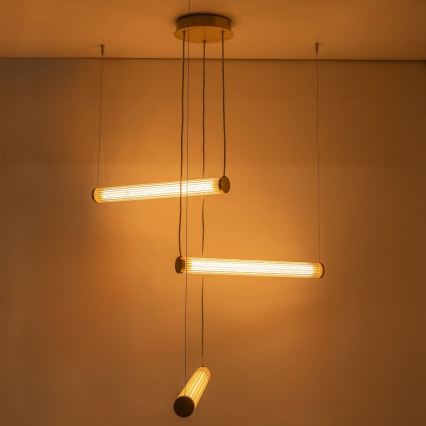 Zuma Line - regulējama LED lustra uz troses LED/64W/230V 2700-6500K zelta + ar tālvadības pulti