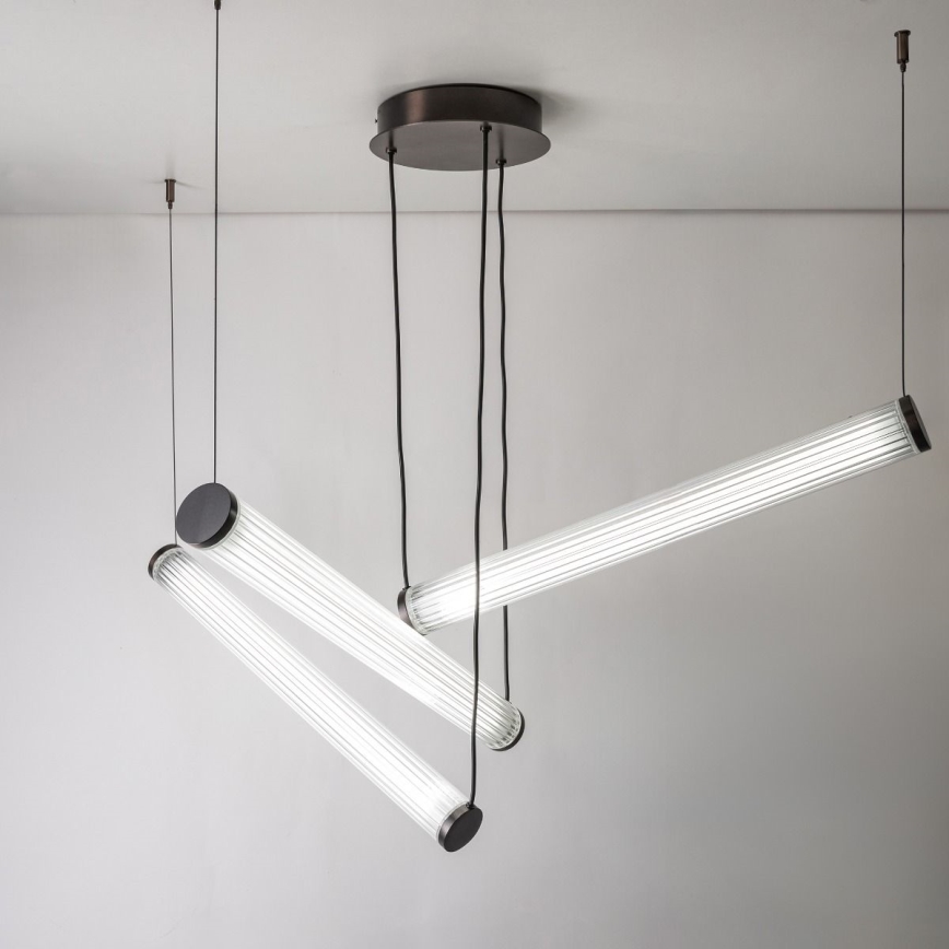 Zuma Line - LED dimmējama lustra uz kabeļa LED/64W/230V 2700-6500K melna + tālvadības pults