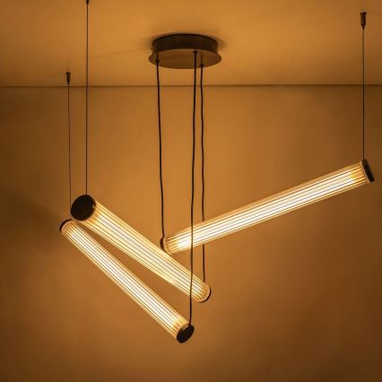 Zuma Line - LED dimmējama lustra uz kabeļa LED/64W/230V 2700-6500K melna + tālvadības pults