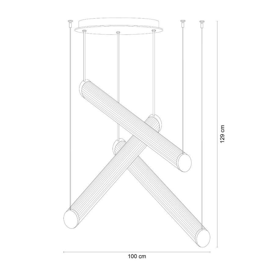 Zuma Line - LED dimmējama lustra uz kabeļa LED/64W/230V 2700-6500K melna + tālvadības pults