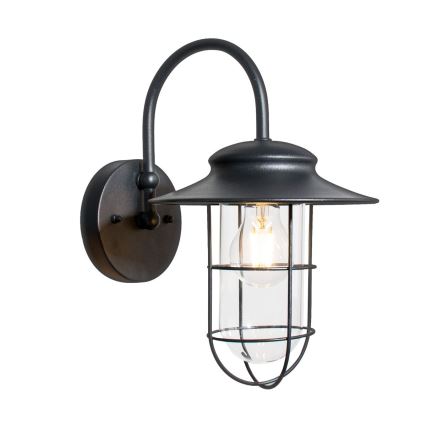 Zuma Line - Āra sienas lampa 1xE27/60W/230V IP44 melna