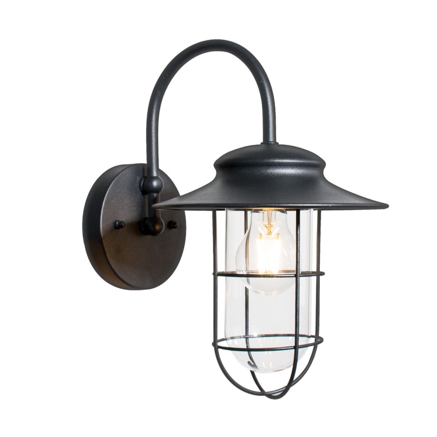 Zuma Line - Āra sienas lampa 1xE27/60W/230V IP44 melna