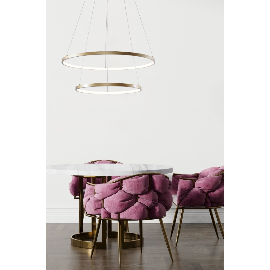 Zuma Line - LED Lustra ar auklu LED/50W/230V 3000/4000/6000K d. 60 cm zelta