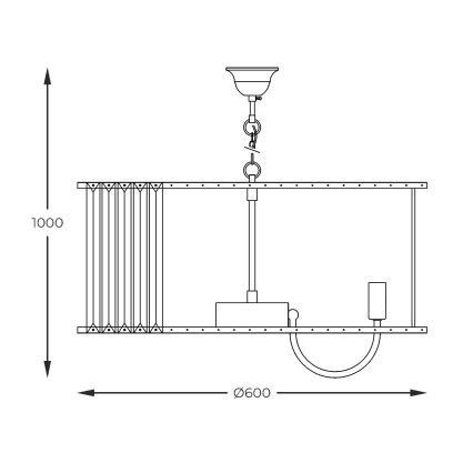Zuma Line - Lustra ar ķēdi 10xE14/40W/230V zelta