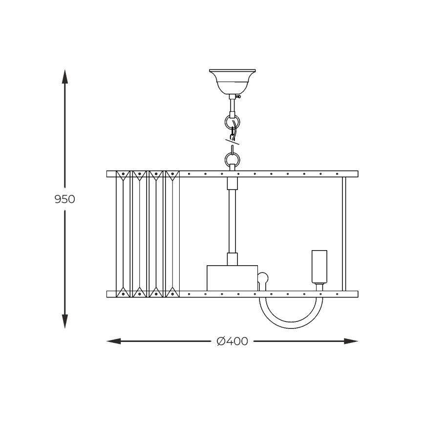 Zuma Line - Lustra ar ķēdi 6xE14/40W/230V zelta