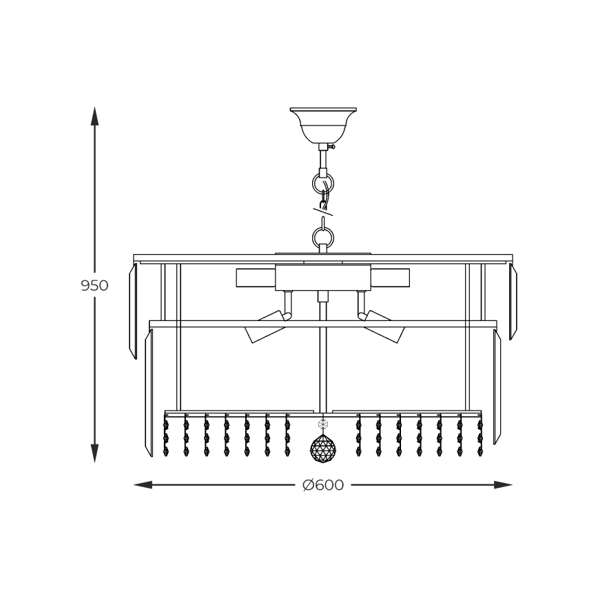 Zuma Line - Lustra ar ķēdi 16xE14/40W/230V d. 60 cm zelta