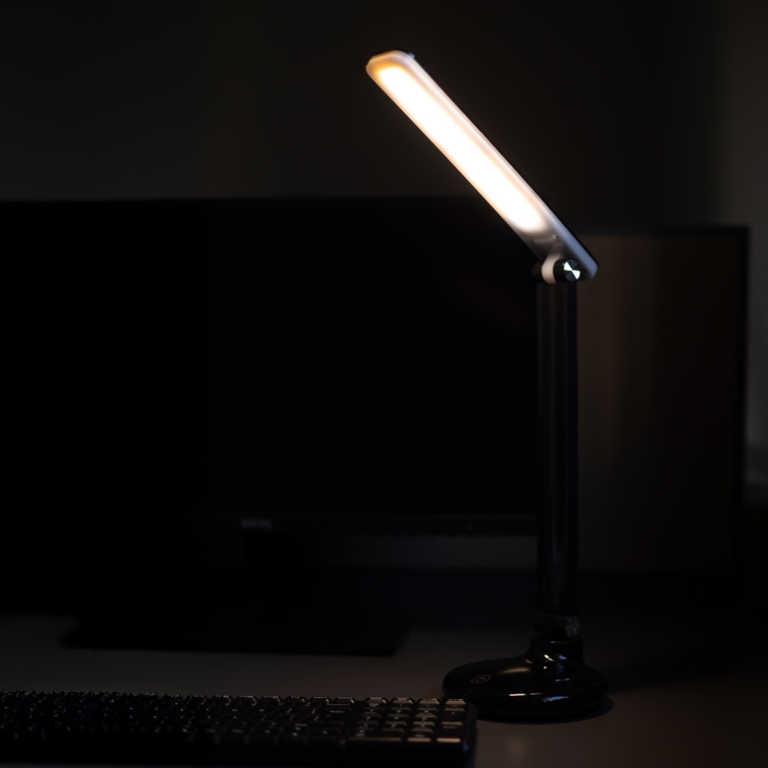 Zuma Line - LED Uzlādējama galda lampa LED/6W/1200 mAh 3000/4500/6000K CRI 90 melna