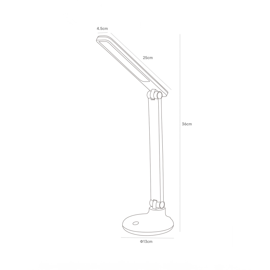 Zuma Line - LED Uzlādējama galda lampa LED/6W/1200 mAh 3000/4500/6000K CRI 90 melna