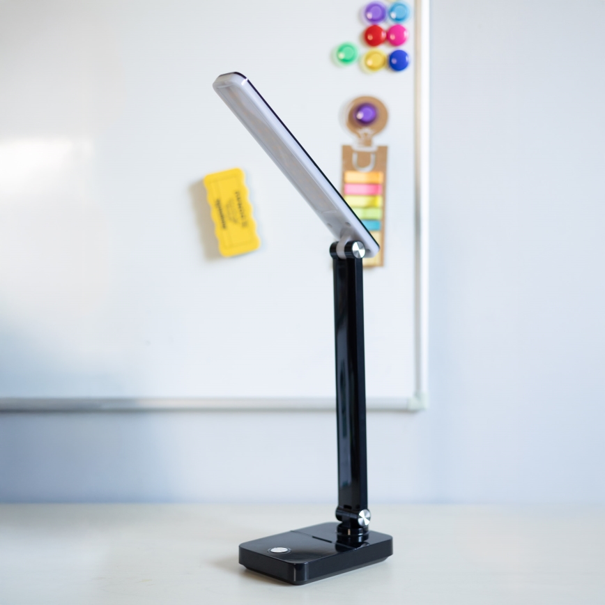 Zuma Line - LED Uzlādējama galda lampa LED/8W/1200 mAh 3000/4500/6000K CRI 90 melna