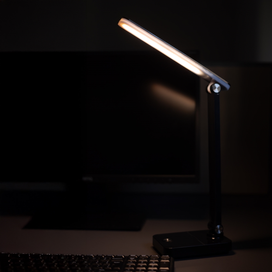Zuma Line - LED Uzlādējama galda lampa LED/8W/1200 mAh 3000/4500/6000K CRI 90 melna