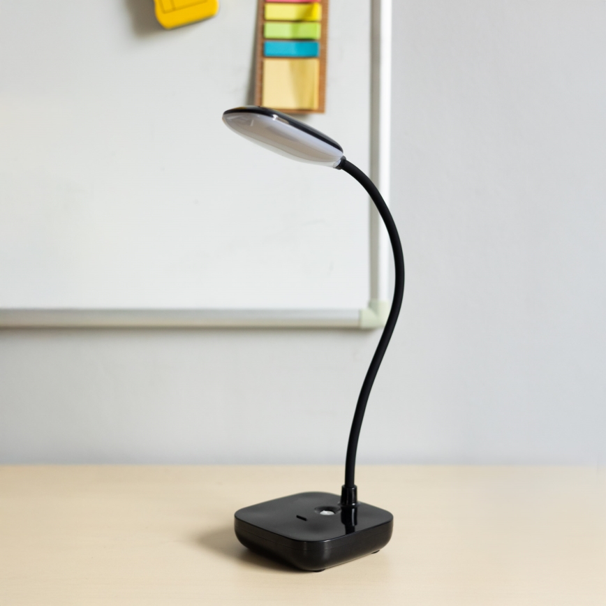 Zuma Line - LED Uzlādējama galda lampa LED/7W/1200 mAh 3000/4500/6000K melna
