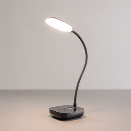 Zuma Line - LED Uzlādējama galda lampa LED/7W/1200 mAh 3000/4500/6000K melna