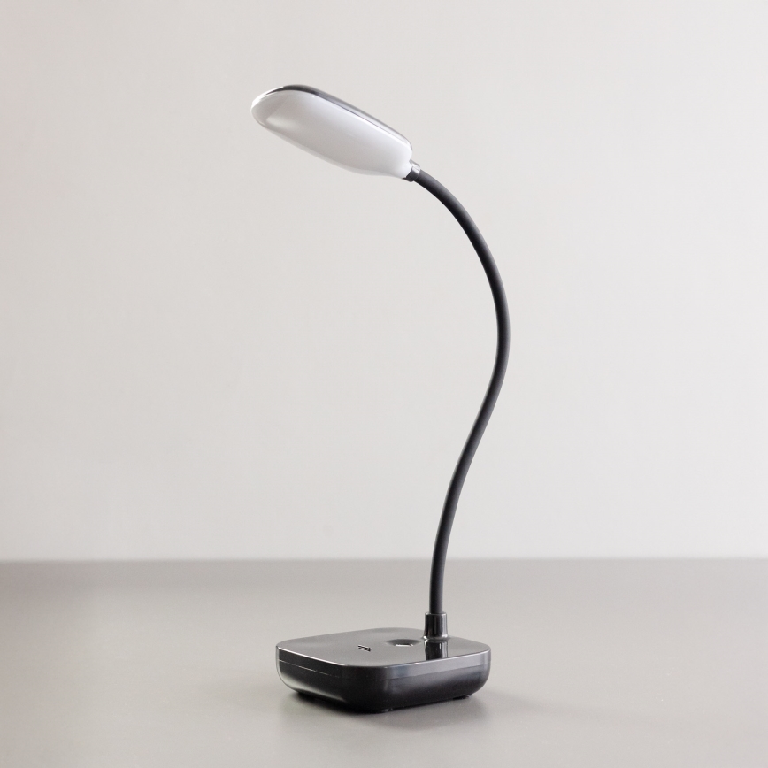 Zuma Line - LED Uzlādējama galda lampa LED/7W/1200 mAh 3000/4500/6000K melna