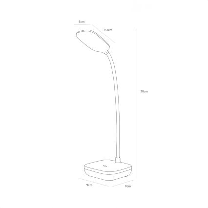 Zuma Line - LED Uzlādējama galda lampa LED/7W/1200 mAh 3000/4500/6000K melna