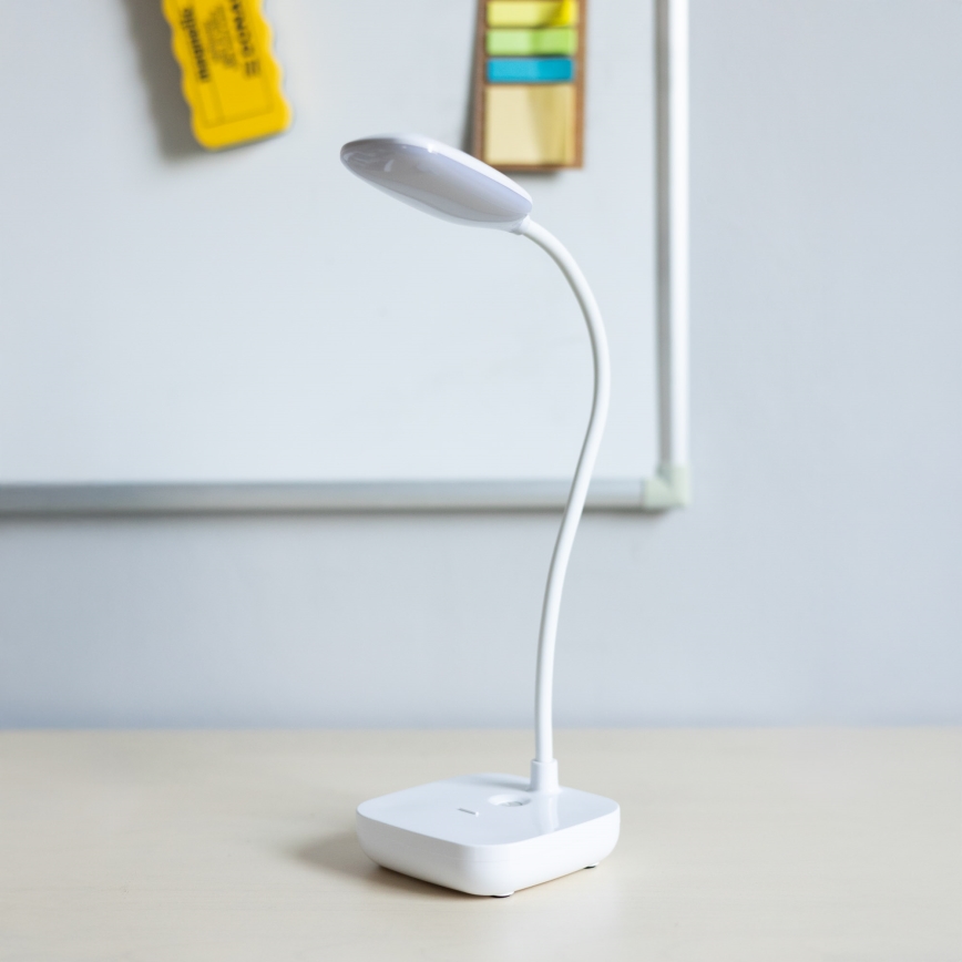 Zuma Line - LED Uzlādējama galda lampa LED/7W/1200 mAh 3000/4500/6000K CRI 90 balta