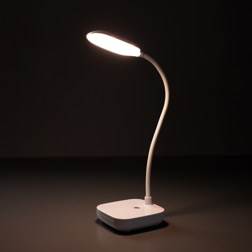 Zuma Line - LED Uzlādējama galda lampa LED/7W/1200 mAh 3000/4500/6000K CRI 90 balta