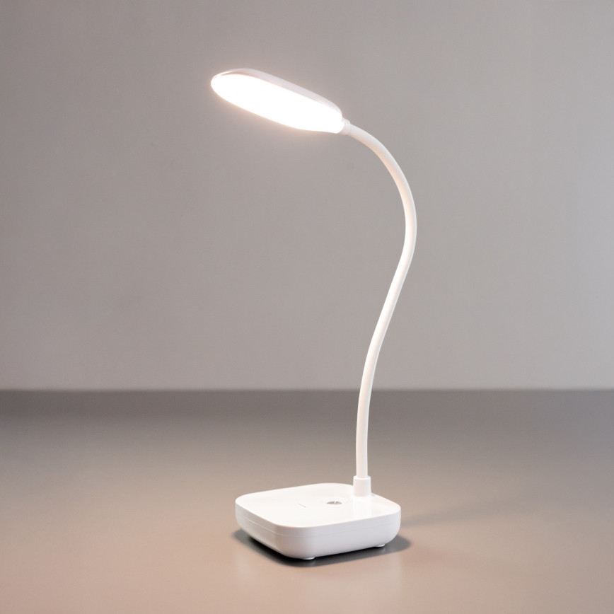 Zuma Line - LED Uzlādējama galda lampa LED/7W/1200 mAh 3000/4500/6000K CRI 90 balta