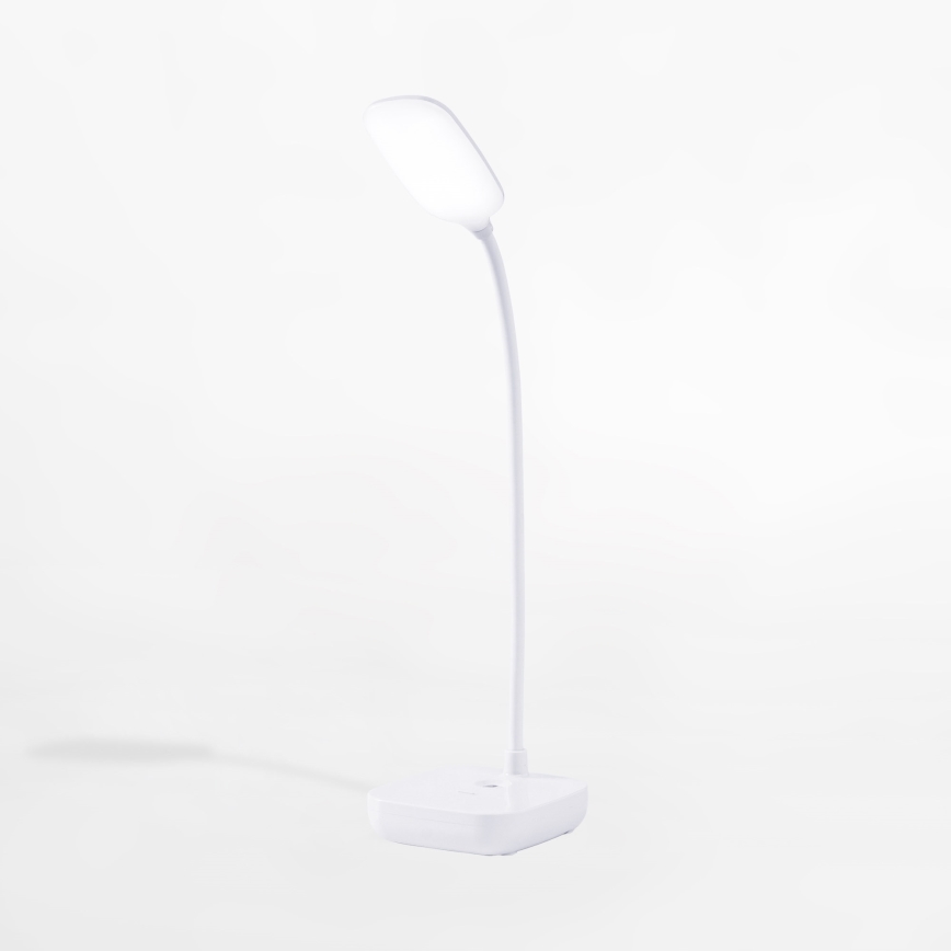 Zuma Line - LED Uzlādējama galda lampa LED/7W/1200 mAh 3000/4500/6000K CRI 90 balta