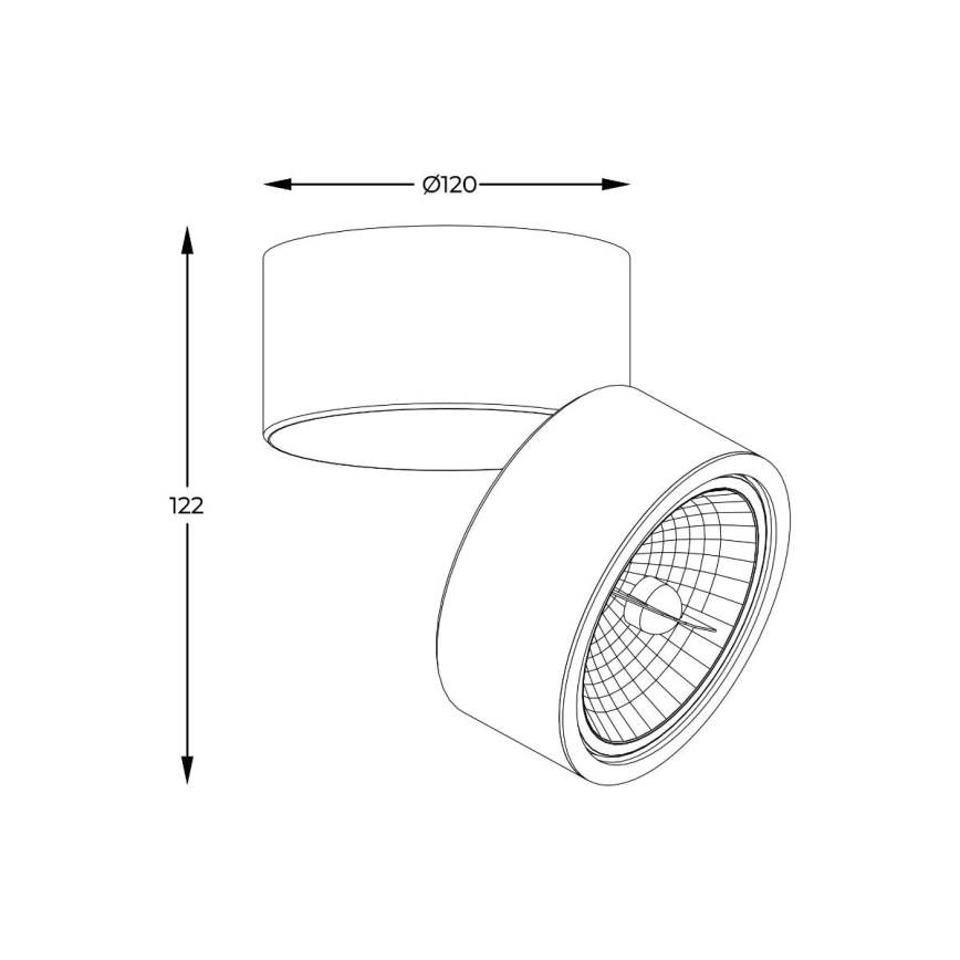 Zuma Line - Virziena gaismeklis 1xGU10-ES111/15W/230V balts
