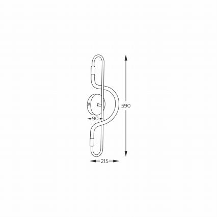 Zuma Line - LED Sienas lampa BALBO LED/10W/230V 3000/4000/6000K melna