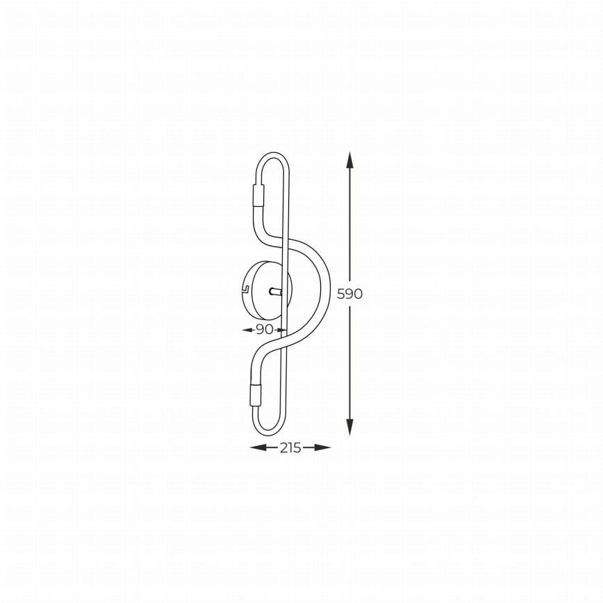 Zuma Line - LED Sienas lampa BALBO LED/10W/230V 3000/4000/6000K melna
