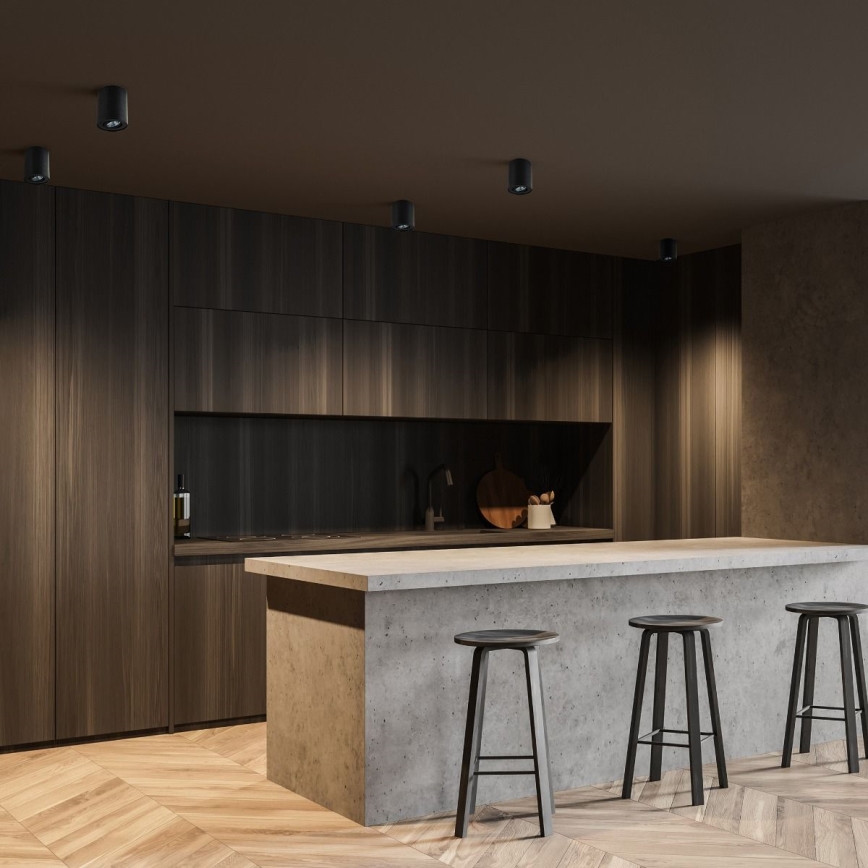 Zuma Line - LED RGBW regulējams virziena gaismeklis 1xGU10/4,8W/230V melns + tālvadības pults