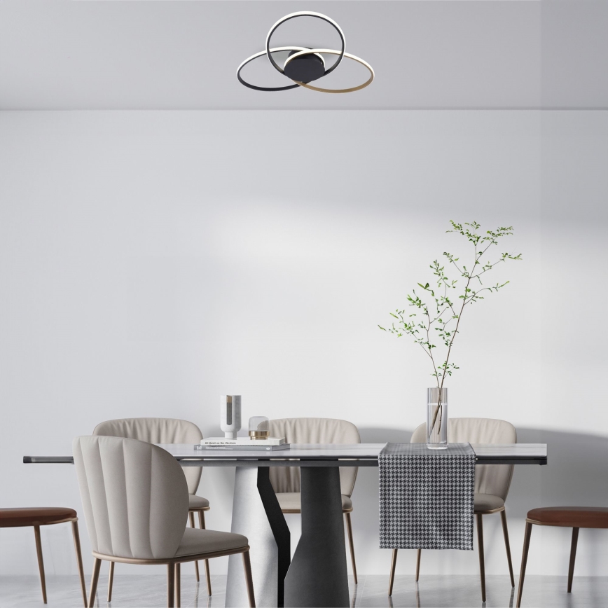 Zuma Line - LED Griestu lampa LED/60W/230V 3000/4000/6000K melna/zelta