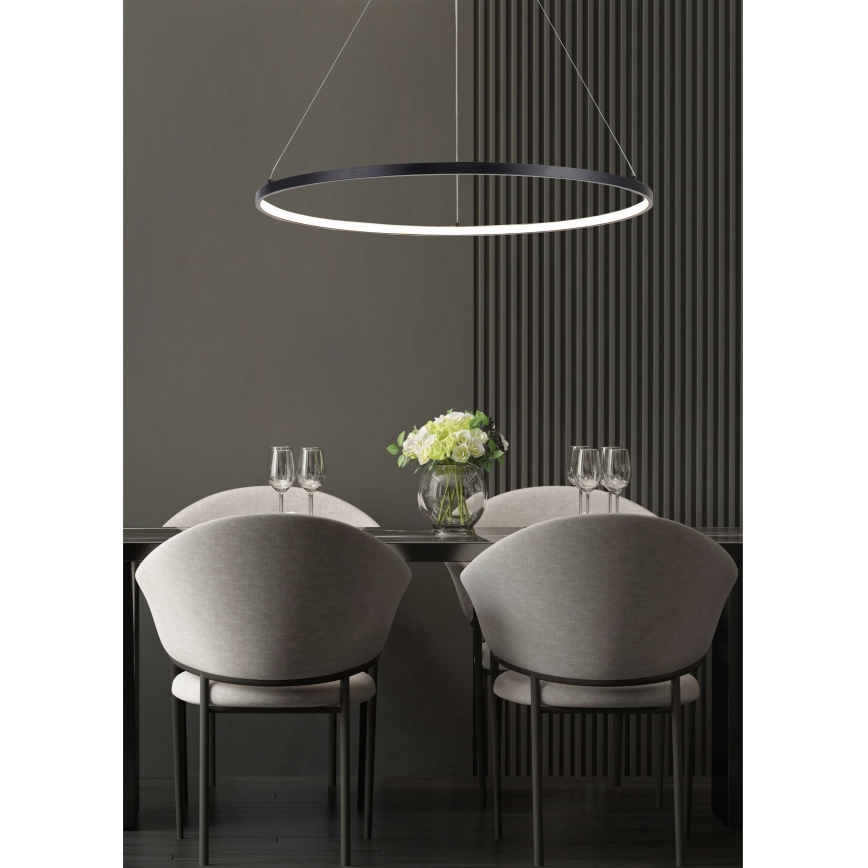 Zuma Line - LED Lustra ar auklu LED/36W/230V 3000/4000/6000K d. 80 cm melna
