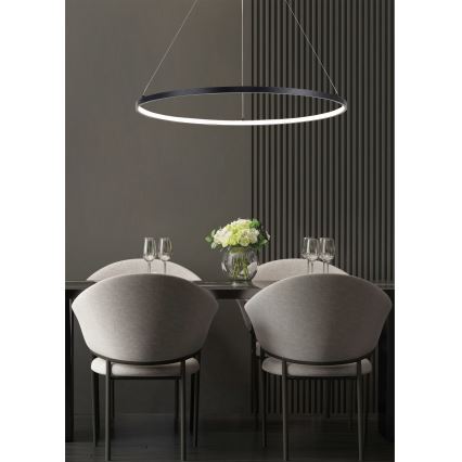 Zuma Line - LED piekaramā lampa uz troses LED/36W/230V 3000/4000/6000K Ø80 cm melna