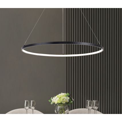 Zuma Line - LED piekaramā lampa uz troses LED/36W/230V 3000/4000/6000K Ø80 cm melna