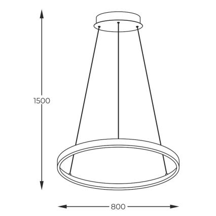 Zuma Line - LED Lustra ar auklu LED/36W/230V 3000/4000/6000K d. 80 cm zelta