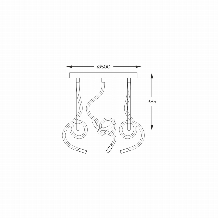 Zuma Line - LED Virsapmetuma lustra LED/45W/230V 3000/4000/6000K melna