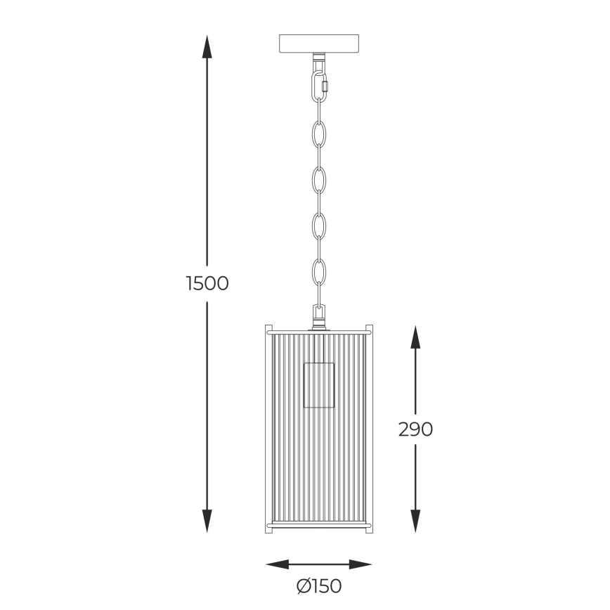 Zuma Line - Lustra ar ķēdi 1xE27/40W/230V spīdīgi hromēts