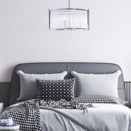 Zuma Line - Lustra ar ķēdi 3xE27/40W/230V spīdīgi hromēts