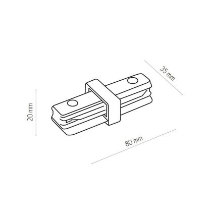 Zuma Line - Starmetis sliežu sistēmai 6xGU10/10W/230V melna + sliedes piederumi