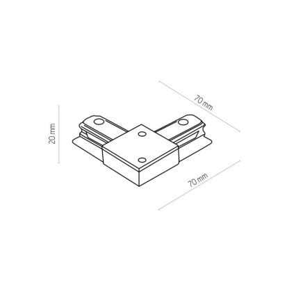 Zuma Line - Starmetis sliežu sistēmai 6xGU10/10W/230V melna + sliedes piederumi