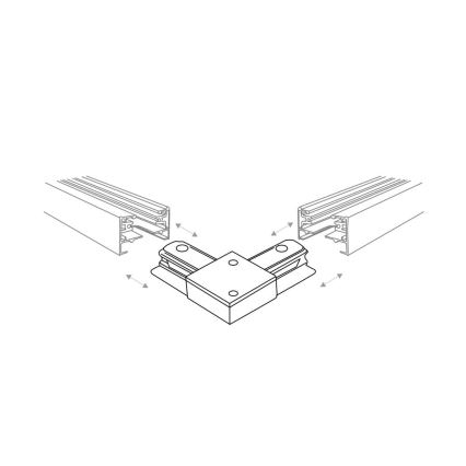 Zuma Line - Starmetis sliežu sistēmai 6xGU10/10W/230V melna + sliedes piederumi