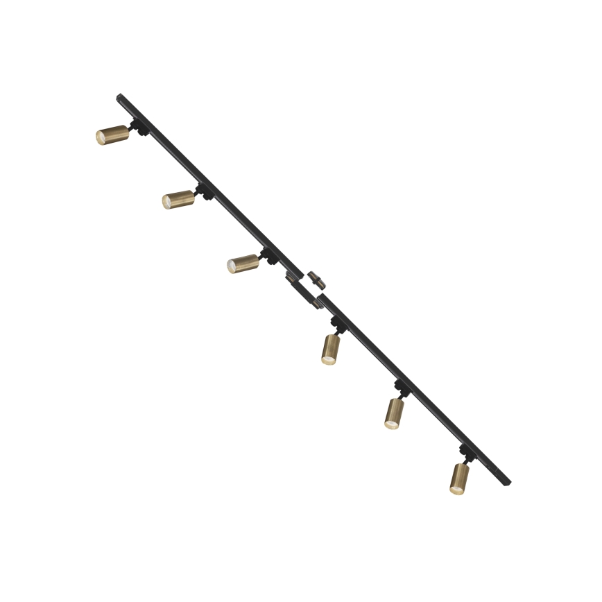 Zuma Line - Starmetis sliežu sistēmā 6xGU10/35W/230V melna/zelta