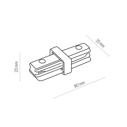 Zuma Line - Starmetis sliežu sistēmai 6xGU10/10W/230V balta + sliedes piederumi