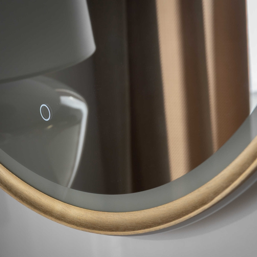 Zuma Line - vannas istabas sienas spogulis ar integrētu LED apgaismojumu LED/36W/230V 3000/4000/6000K Ø 80 cm IP44 misiņš