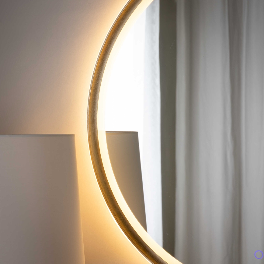 Zuma Line - vannas istabas sienas spogulis ar integrētu LED apgaismojumu LED/36W/230V 3000/4000/6000K Ø 80 cm IP44 misiņš