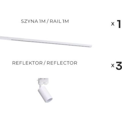 Zuma Line - sliežu sistēmas virziena gaismeklis 3xGU10/35W/230V, balts