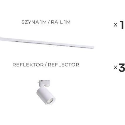 Zuma Line - Punktveida gaismeklis sliežu sistēmā 3xGU10/35W/230V balts