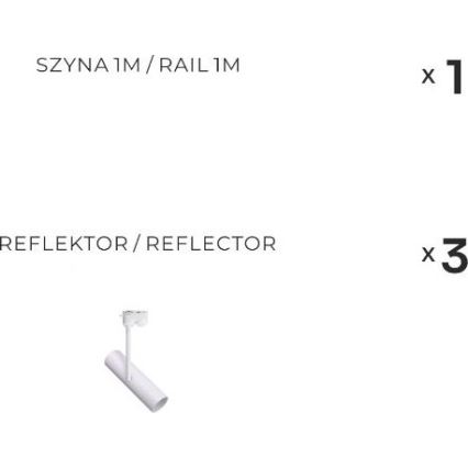 Zuma Line - Virziena gaismeklis sliežu sistēmai 3xGU10/35W/230V balts