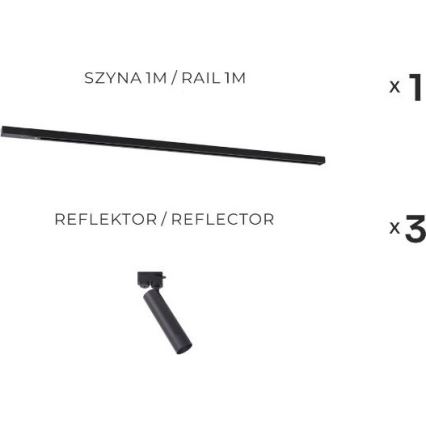 Zuma Line - Gaismas punktiņa 3xGU10/35W/230V melns