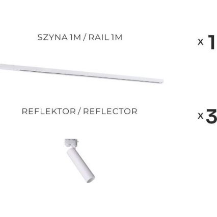 Zuma Line - 3xGU10/35W/230V balta iebūvētā prožektora gaisma
