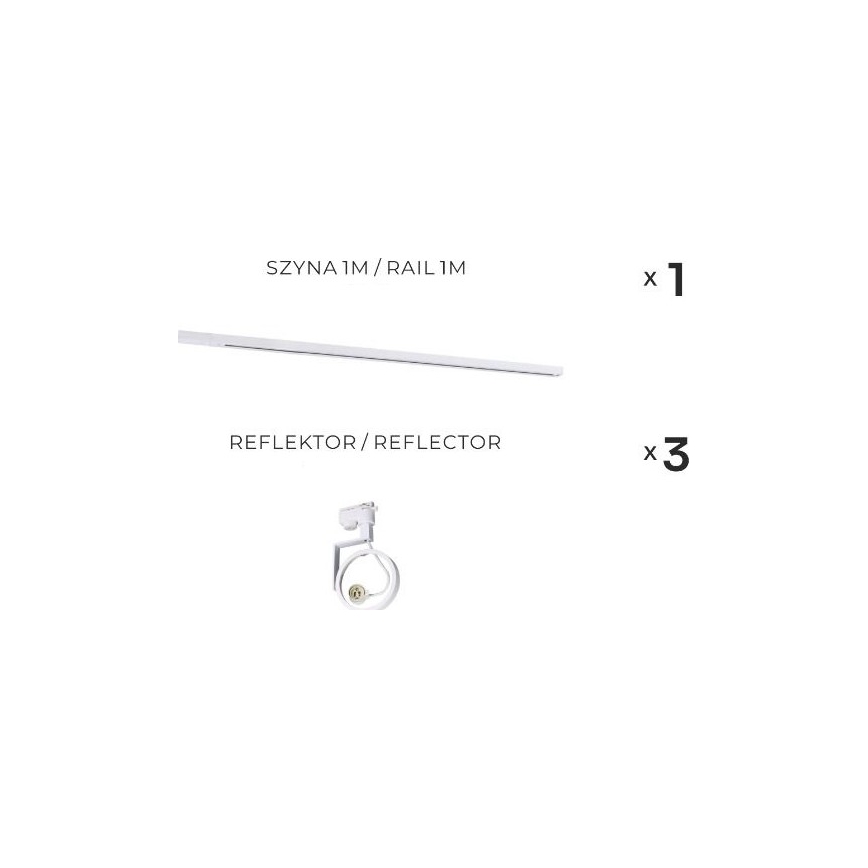 Zuma Line - Spotlights līstes sistēmā 3xGU10/15W/230V baltā krāsā