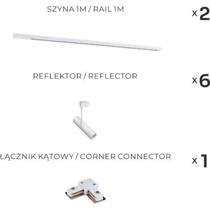 Zuma Line - 6xGU10/35W/230V baltā stāvā gaisma